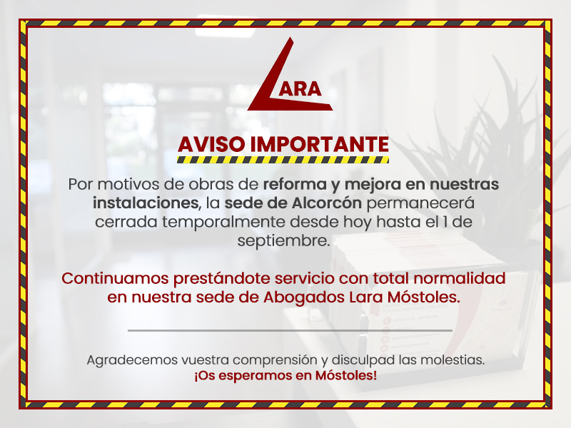 Aviso de reformas Alcorcón