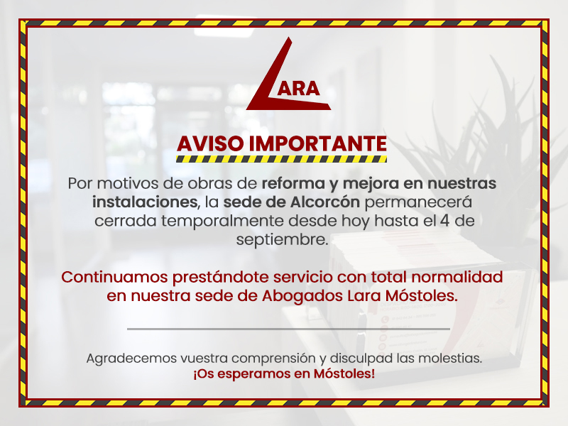 Aviso de reformas Alcorcón